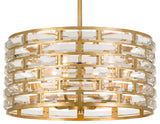 Meridian 6 Light Chandelier in Antique Gold