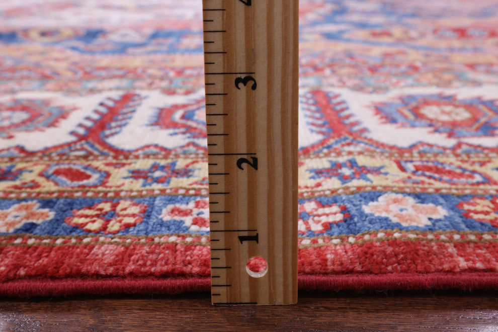 8' 2" X 10' 10" Super Kazak Hand Knotted Wool Rug Q9516