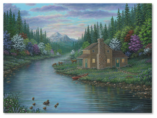 Robert Wavra 'The Cabin' Canvas Art, 35" x 47"