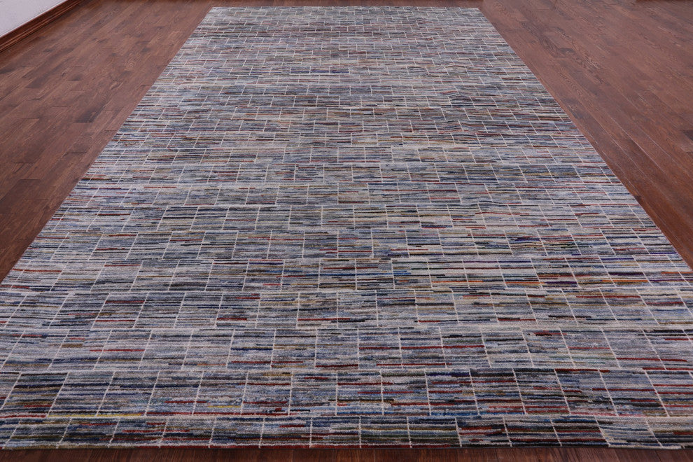 9' 11" X 14' 3" Moroccan Handmade Wool Rug Q8592