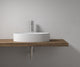 Polystone Oval Vessel Bathroom Sink, Matte White, No Faucet