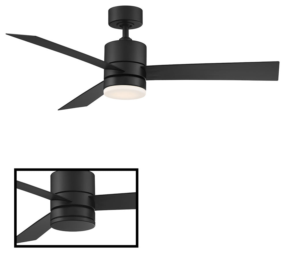 San Francisco Indoor/Outdoor 3-Blade Smart Ceiling Fan 52" Matte Black With Kit