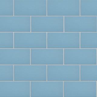 Piscina Brick Matte Blue Porcelain Floor and Wall Tile