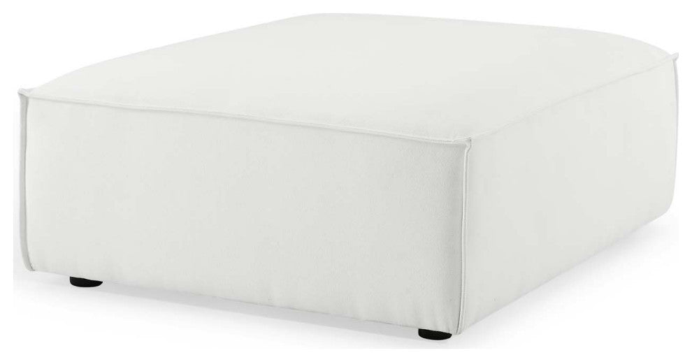 Accent Chair Ottoman, Fabric, White, Modern, Living Lounge Hotel Hospitality