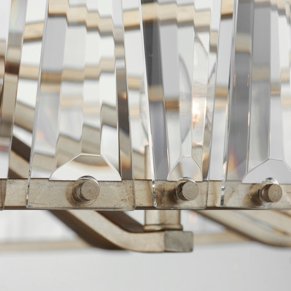 Maxim 21869 Odeon 10 Light 40"W Crystal Drum Chandelier - Golden Silver