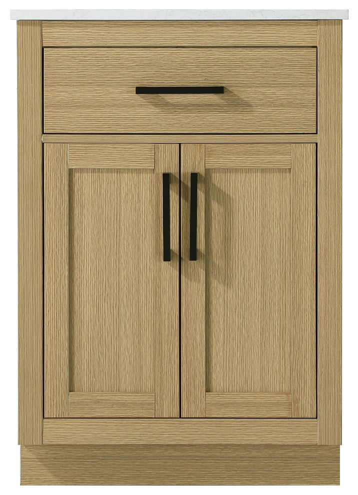 Home Living 24" Single Bathroom Vanity, Honey Brown