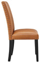 Parcel Dining Faux Leather Side Chair, Tan