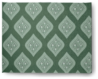 Ogee Bold Pattern Soft Chenille Area Rug, Green, 8'x10'