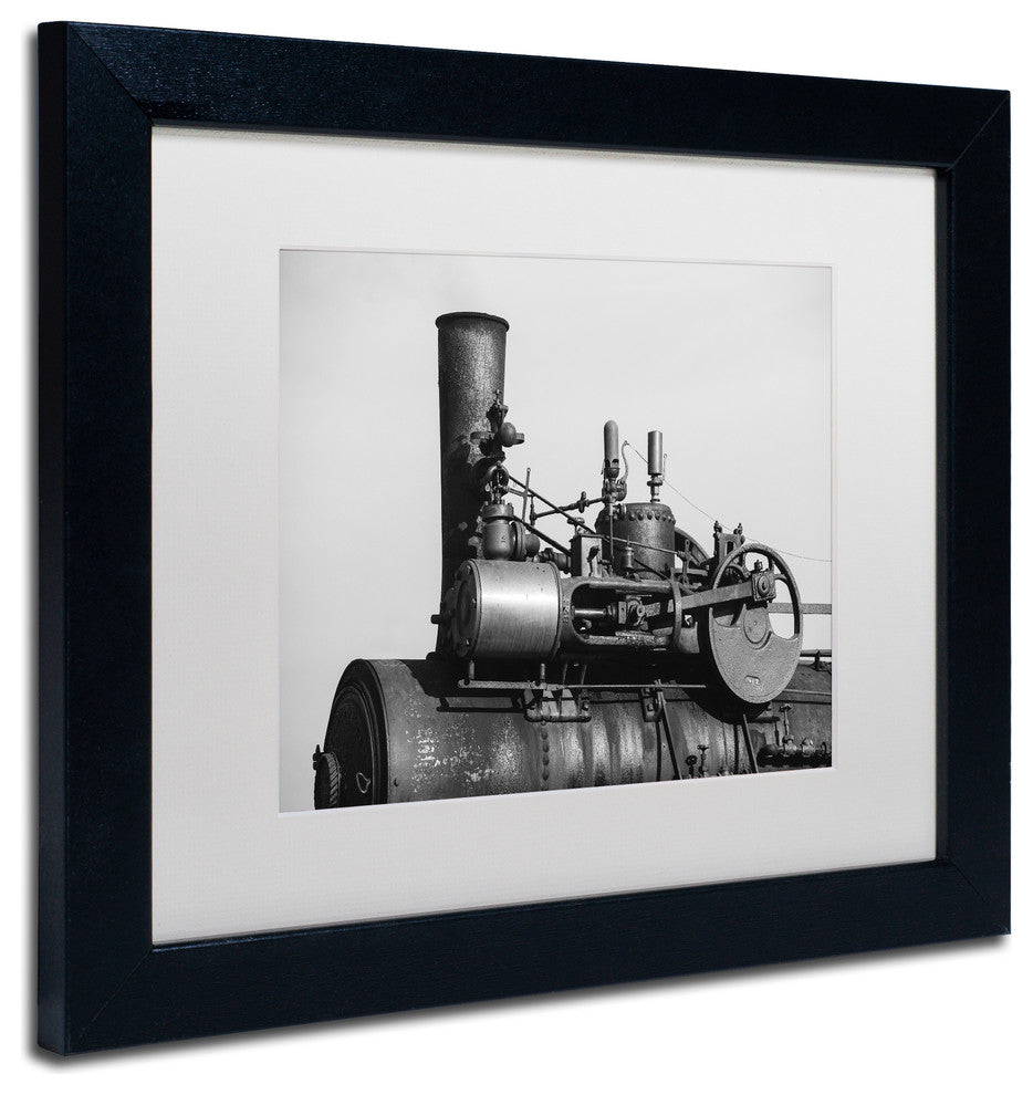 Jason Shaffer 'Steam Engine' Matted Framed Art, Black Frame, White Mat, 14x11