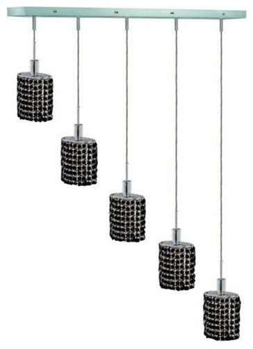 Elegant Mini Pendant, Chrome Finish With Royal Cut Crystal