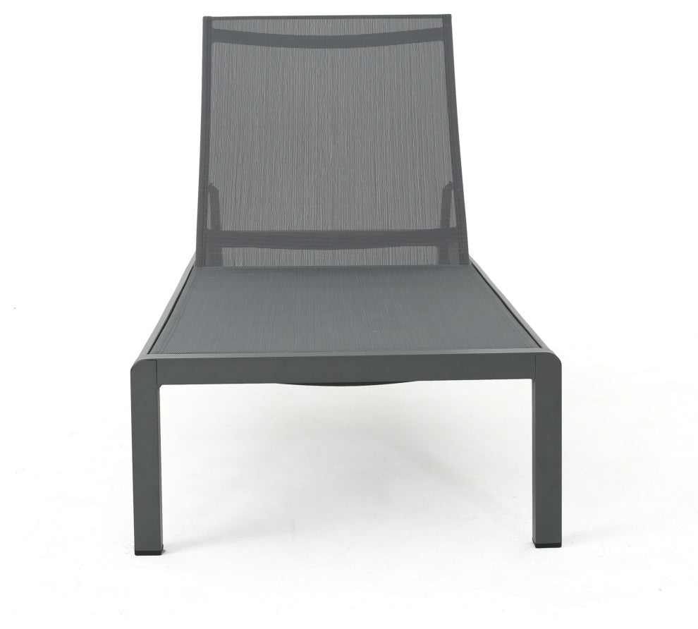 Hemsley Outdoor Chaise Lounge With Cushion, Set of 2