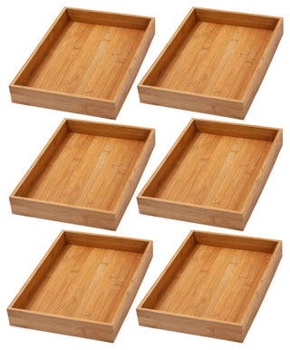 YBM Home Kitchen Drawer Organizer Storage Box 6 Pack, 10x14x2 Inch