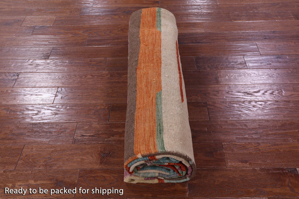 Kilim Flat Weave Wool On Wool Rug 9' 11" X 13' 6" - Q12590