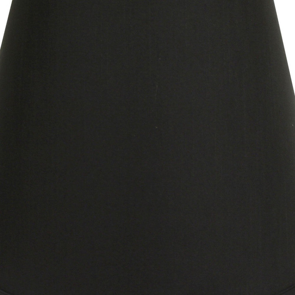 18" Black With White Empire Deep Slanted Shantung Lampshade