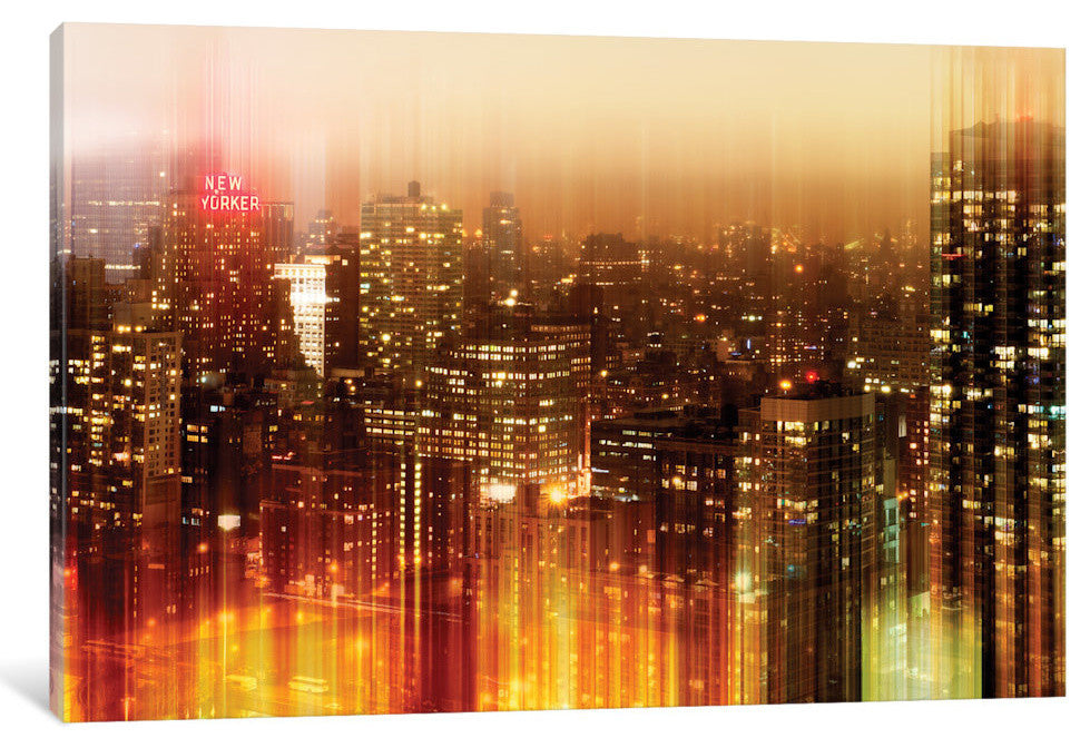 "Urban Stretch New York" by Night" by Philippe Hugonnard, 18x12x1.5, 1-Piece