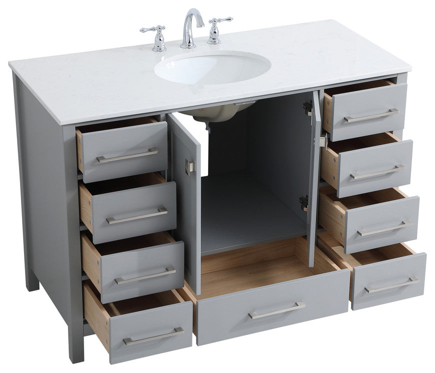 Isabel Grey 48" Single Sink Bathroom Vanity