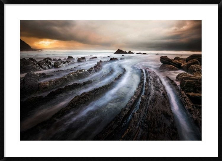 "Sculpted by the sea" Framed Digital Print by Cuomo Massimo, 44x32"