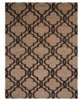 Hand Knotted Wool Area Rug Contemporary Beige Brown