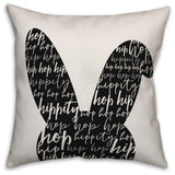 Bunny Silo with Easter Phrases 18x18 Throw Pillow Cover