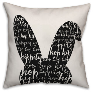 Bunny Silo with Easter Phrases 18x18 Throw Pillow Cover