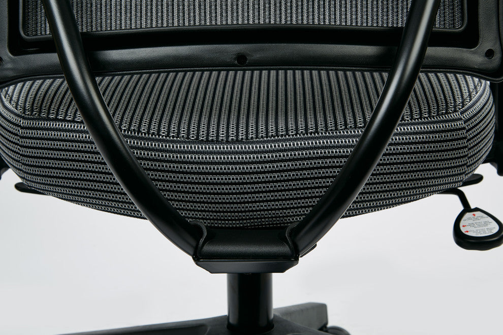 Deluxe Chair With Charcoal VeraFlex Back and VeraFlex Fabric Seat