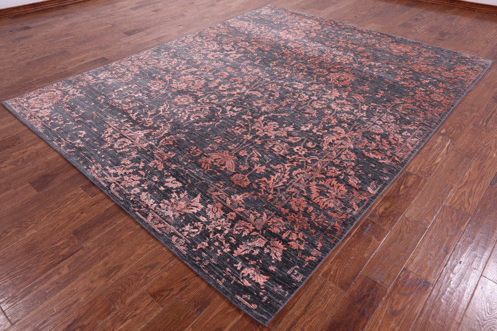 8' 2" X 10' 2" Persian Hand-Knotted Wool & Silk Rug - Q15754