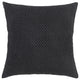 Black Nubby Textured Modern Throw Pillow