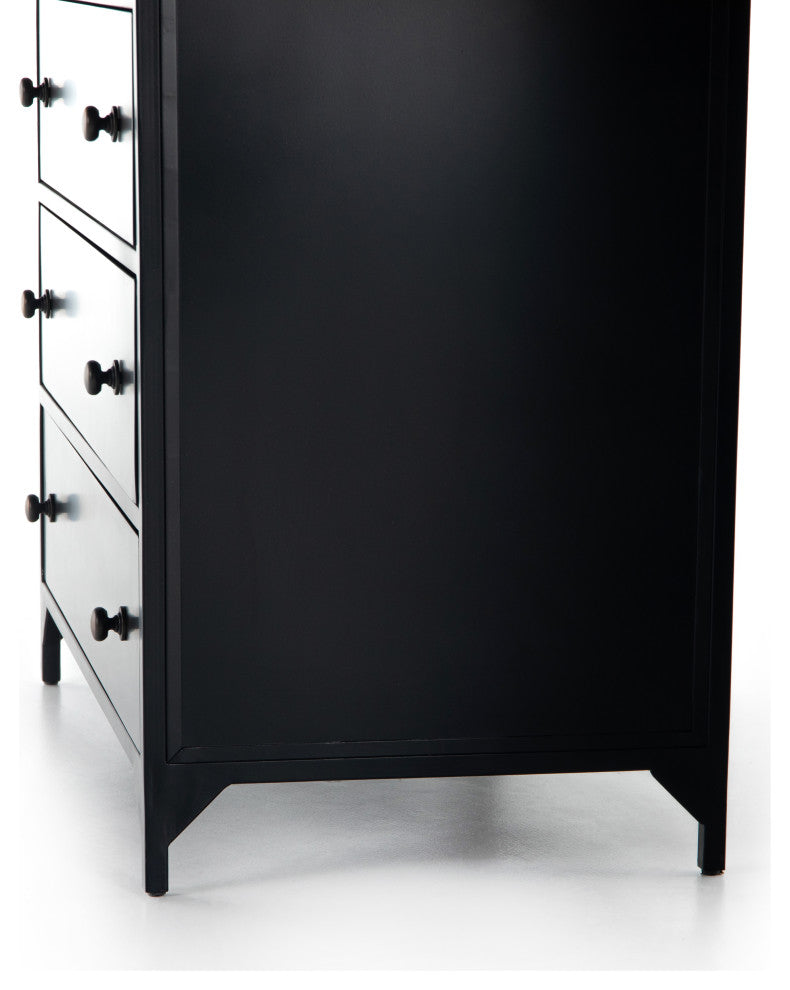 Belmont 8 Drawer Tall Dresser, Black