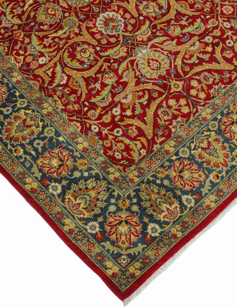 Turkish-Knotted Ankara Subhan Red Rug, 6'2x9'5