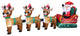 Christmas Inflatable Santa Claus on Sleigh Three Reindeer Decoration, 8' Long