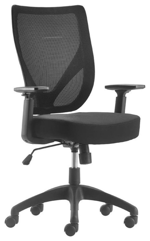 Serta Works Production Jet Black Mesh Office Chair with Nylon Base