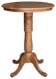 30" Round Top Pedestal Table, Distressed Oak