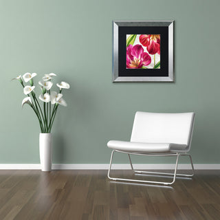 Color Bakery 'Open Arms I' Art, Silver Frame, Black Matte, 16"x16"