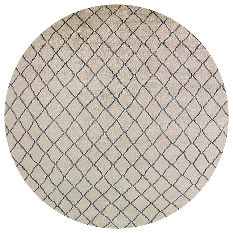 Ahgly Company Indoor Round Mid-Century Modern Area Rugs, 8' Round