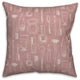 Cream Makeup Icons on Pink 18x18 Spun Poly Pillow
