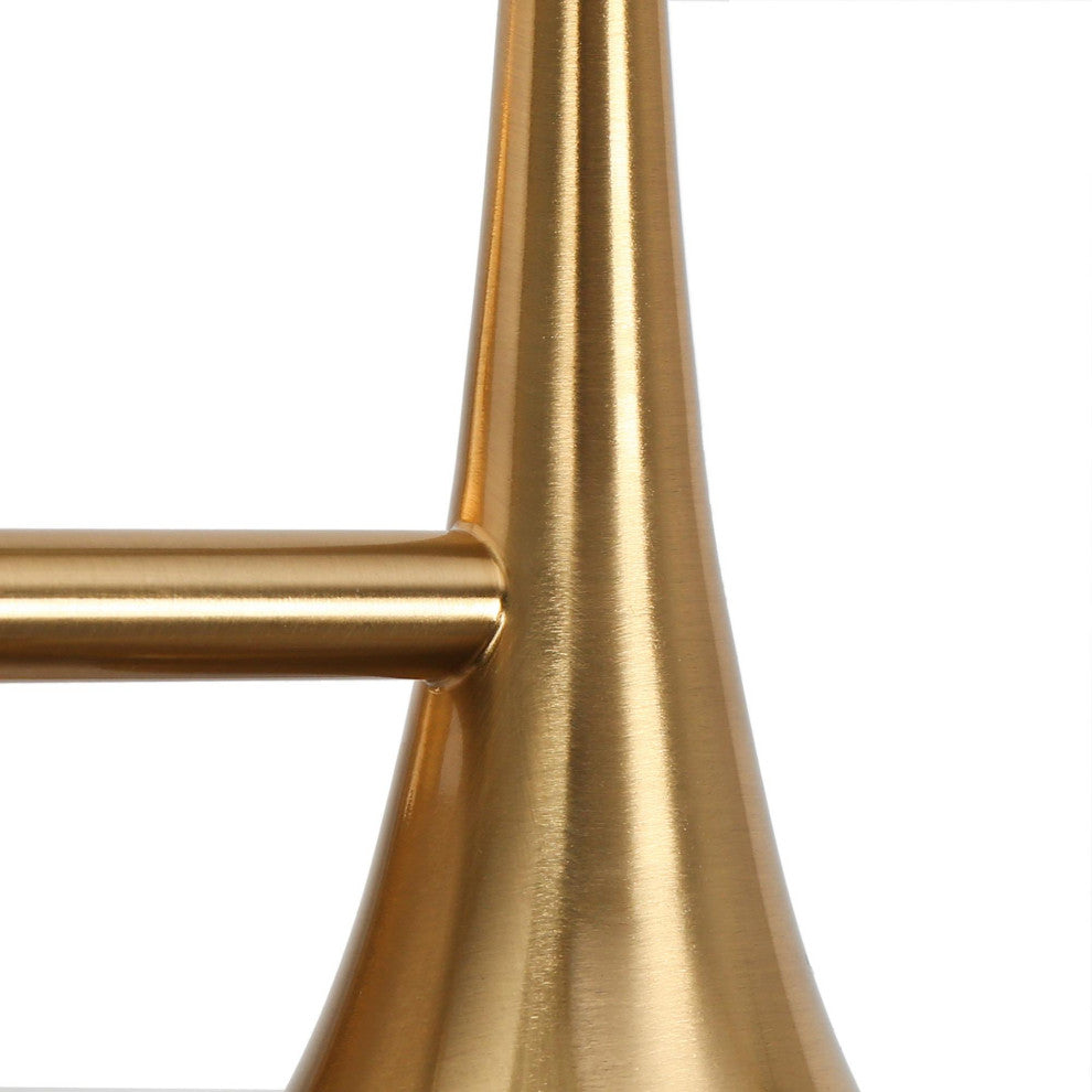 LNC 14" 2-Light Polished Gold With Seeded Glass Modern Vanity Light