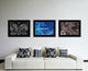 Chicago, Illinois Vivid Map Print On Canvas With Black Frame, 28" X 37"