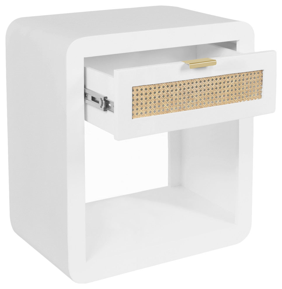 Langham Night Stand, White, Large