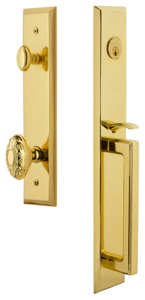 Fifth Avenue 1-Piece Dummy Handleset, D Grip and Grande Victorian Knob, 849522