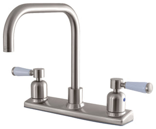 Kingston Brass 8" Centerset Kitchen Faucet, Brushed Nickel