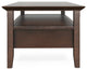 Acadian Solid Wood Coffee Table With Drawer, Brunette Brown