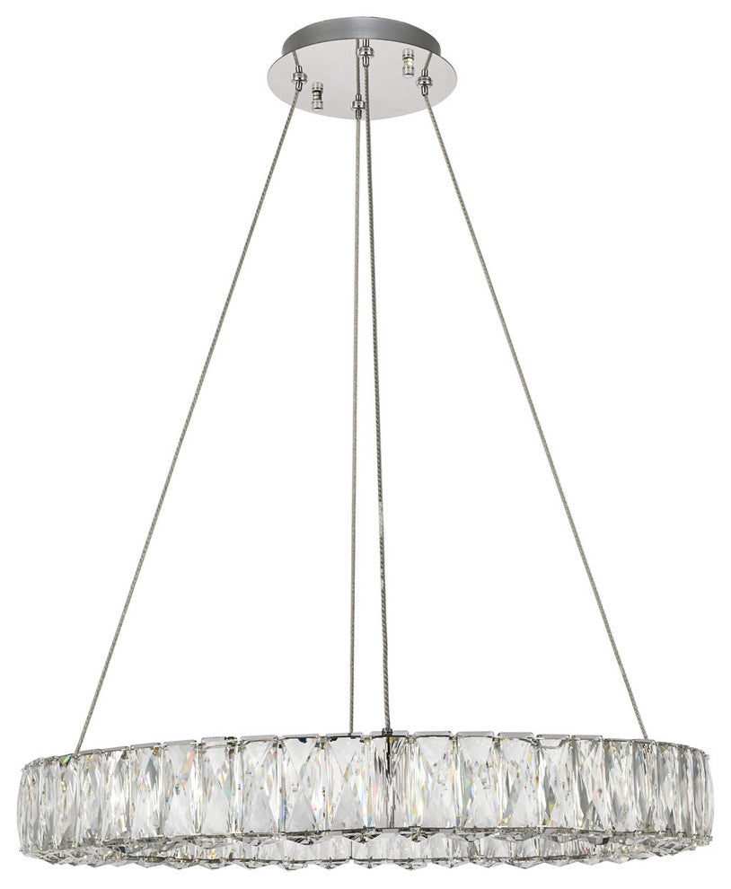 Monroe Integrated LED Chip Light Chrome Chandelier