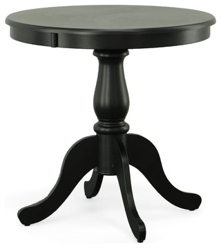 Bella 30" Round Pedestal Table, Antique Black