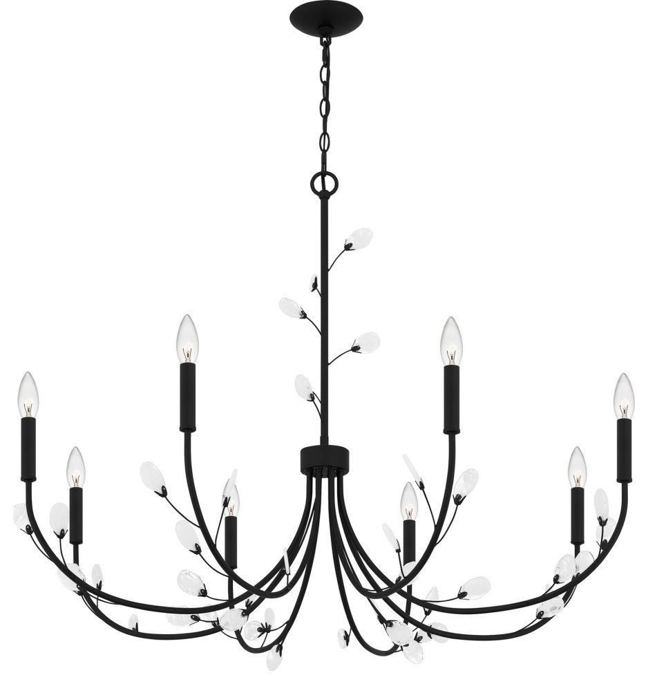 Quoizel HEI5040 Heiress 8 Light 40"W Taper Candle Style - Bronze Gold