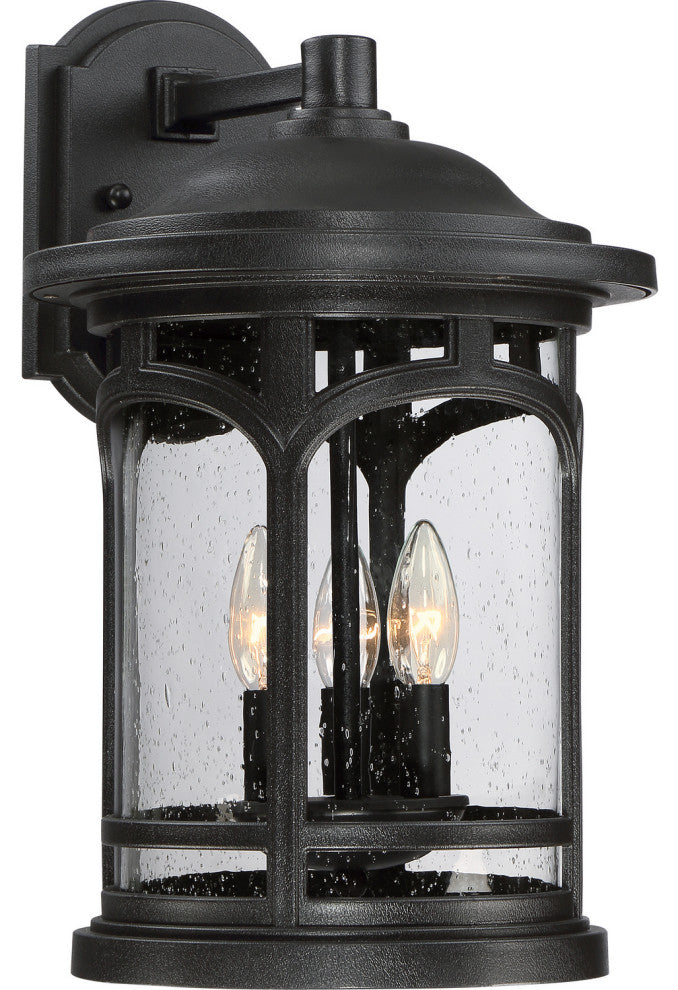 Marblehead 3-Light Outdoor Lantern, Mystic Black