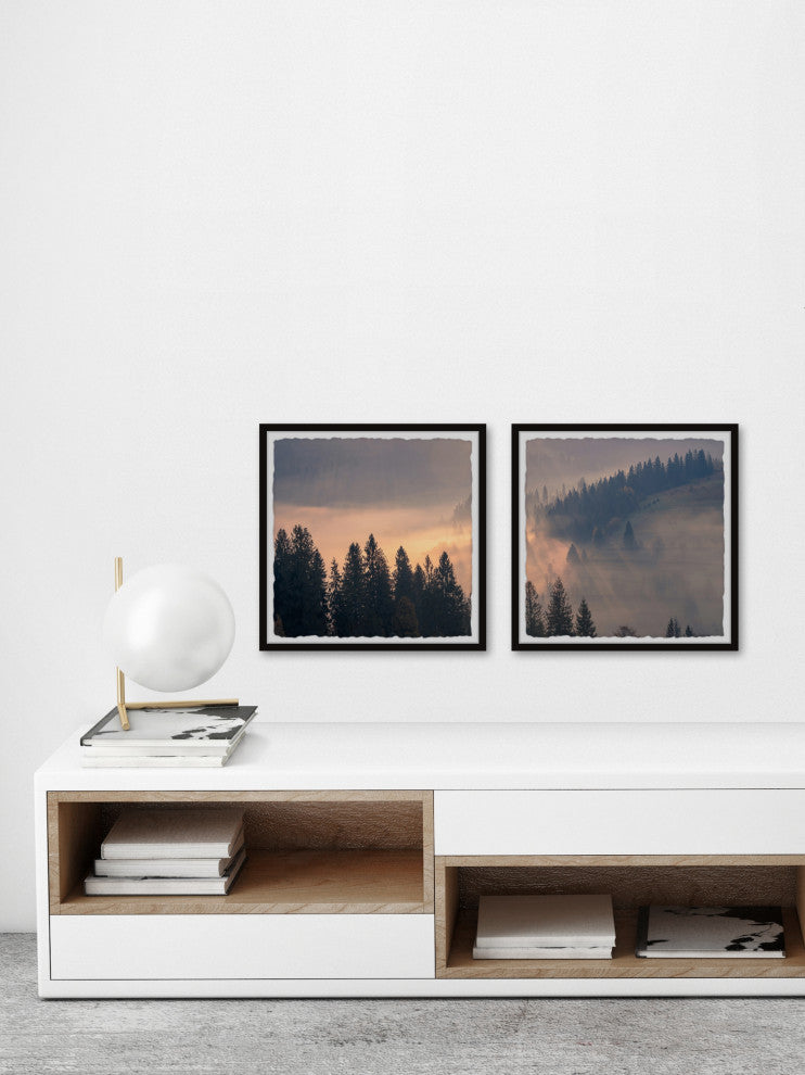 Light Rays Diptych, 2-Piece Set, 32x32 Panels