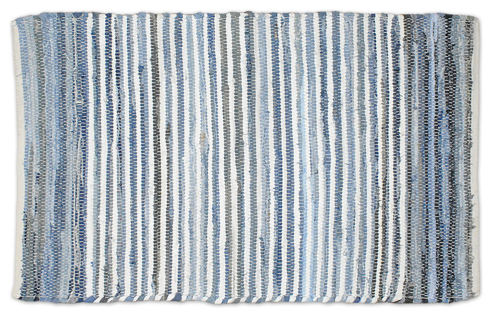 DII Rag Rug Multi Denim 4'x'6'