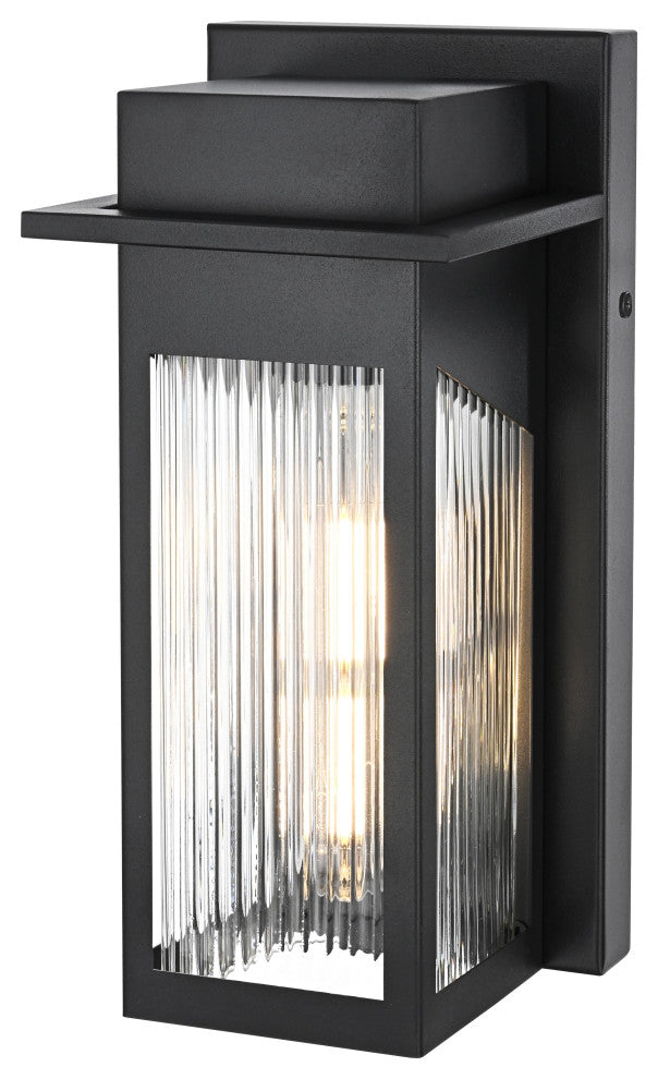 Home Living 5" Outdoor Wall Sconce, Black