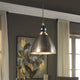 Hammered Brass Bronze Metal Pendant, 1-Light 12" Mini