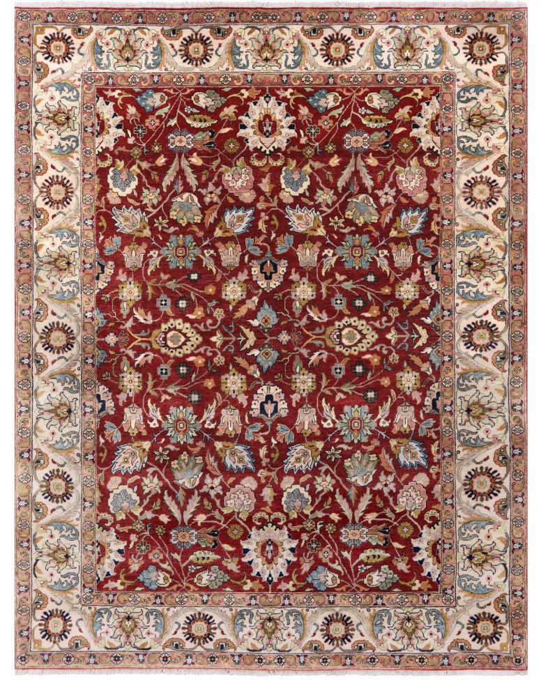 7' 8" X 9' 10" Hand-Knotted Persian Fine Serapi Wool Rug - Q14691